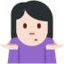 Twitter里的女人耸肩:浅肤色emoji表情