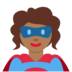 Twitter里的女超人:中黑肤色emoji表情