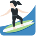 Twitter里的女子冲浪:浅肤色emoji表情