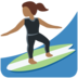 Twitter里的女子冲浪:中黑肤色emoji表情