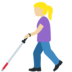 Twitter里的拿拐杖的女人:中浅肤色emoji表情