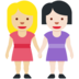 Twitter里的女性牵手:中浅肤色,浅肤色emoji表情