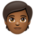 WhatsApp里的人物：中深色肤色emoji表情