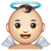 WhatsApp里的小天使:浅肤色emoji表情