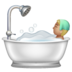 WhatsApp里的洗澡者:中等浅肤色emoji表情