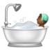 WhatsApp里的洗澡者:中等深色肤色emoji表情
