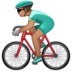 WhatsApp里的个人骑车:中等肤色emoji表情