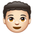 WhatsApp里的男孩:浅肤色emoji表情