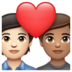 WhatsApp里的情侣: 成人成人较浅肤色中等肤色emoji表情