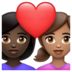 WhatsApp里的情侣: 女人女人较深肤色中等肤色emoji表情