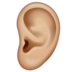 WhatsApp里的耳朵:中等浅肤色emoji表情