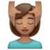 WhatsApp里的按摩者：中等肤色emoji表情