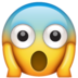 WhatsApp里的恐惧中尖叫的脸emoji表情