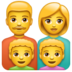 WhatsApp里的家庭:男人,女人,男孩,男孩emoji表情