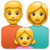 WhatsApp里的家庭:男人,女人,女孩emoji表情