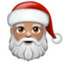 WhatsApp里的圣诞老人:中等肤色emoji表情