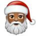 WhatsApp里的圣诞老人:中黑肤色emoji表情