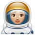 WhatsApp里的女宇航员：中浅肤色emoji表情