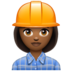 WhatsApp里的女建筑工人:中深色肤色emoji表情