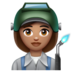 WhatsApp里的工厂女人：中等肤色emoji表情