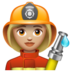 WhatsApp里的女消防员:中浅肤色emoji表情