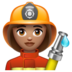 WhatsApp里的女消防员:中等肤色emoji表情