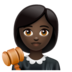 WhatsApp里的女法官：深色肤色emoji表情
