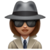 WhatsApp里的女侦探:中等肤色emoji表情