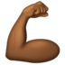 WhatsApp里的屈肌二头肌:中等深色肤色emoji表情