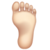 WhatsApp里的脚:浅肤色emoji表情