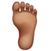 WhatsApp里的脚：中等肤色emoji表情