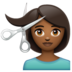 WhatsApp里的理发师:中等深色肤色emoji表情