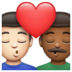 WhatsApp里的亲吻: 男人男人较浅肤色中等-深肤色emoji表情