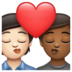 WhatsApp里的亲吻: 成人成人较浅肤色中等-深肤色emoji表情
