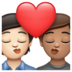 WhatsApp里的亲吻: 成人成人较浅肤色中等肤色emoji表情
