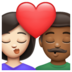 WhatsApp里的亲吻: 女人男人较浅肤色中等-深肤色emoji表情