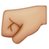 WhatsApp里的左拳:中浅肤色emoji表情