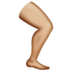 WhatsApp里的腿部:中浅肤色emoji表情