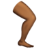 WhatsApp里的腿部:中黑肤色emoji表情