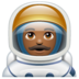 WhatsApp里的宇航员:中黑肤色emoji表情