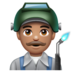 WhatsApp里的工厂男人:中等肤色emoji表情