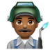 WhatsApp里的工厂男人:中深色肤色emoji表情