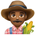 WhatsApp里的男农民：中黑肤色emoji表情