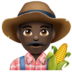 WhatsApp里的男农民：深色肤色emoji表情