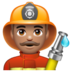 WhatsApp里的男消防员:中等肤色emoji表情