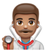 WhatsApp里的男保健员:中等肤色emoji表情