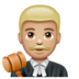 WhatsApp里的男法官:中浅肤色emoji表情