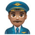 WhatsApp里的男飞行员:中等肤色emoji表情