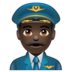 WhatsApp里的男飞行员:深色肤色emoji表情