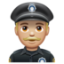 WhatsApp里的男警官：中浅肤色emoji表情